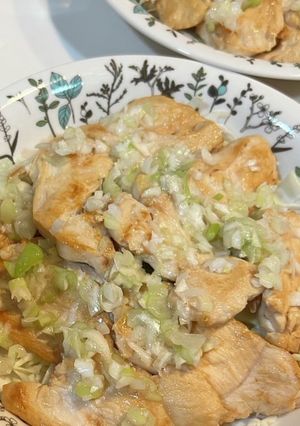鶏胸肉の薄切り焼き(ネギ塩タレ)-レシピのメイン写真