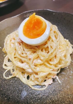 コンビニで揃うクリーミーたらこマヨパスタ-レシピのメイン写真