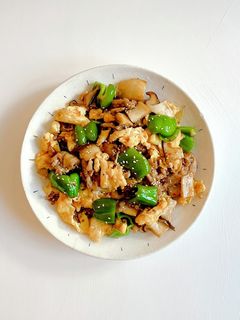豚バラ肉と卵の、ピリ辛中華炒め。-レシピのメイン写真
