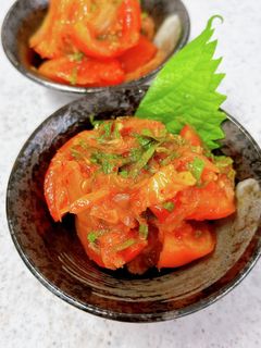 トマトとキムチと大葉の和え物-レシピのメイン写真