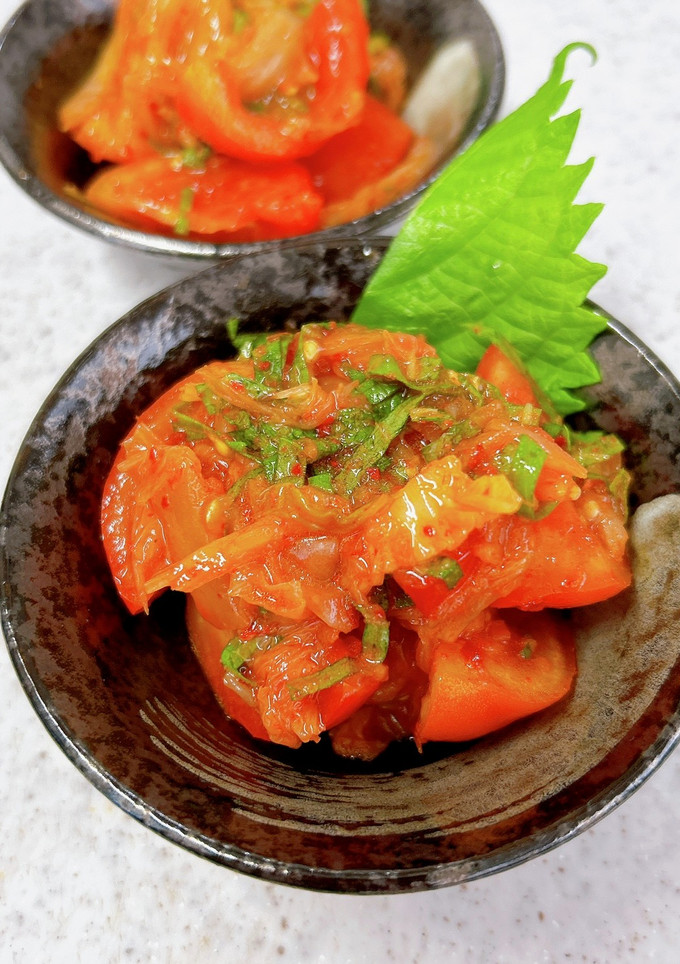 トマトとキムチと大葉の和え物-レシピのメイン写真