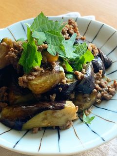 *茄子とひき肉香味醤油炒め*-レシピのメイン写真