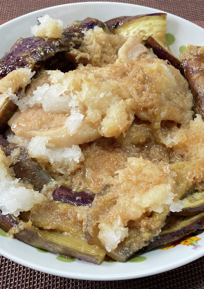 ナスと豚肉の生姜焼き大根おろし添え-レシピのメイン写真