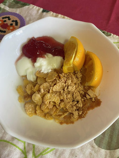 朝食シリアルヨーグルトきな粉がけ^_^-レシピのメイン写真