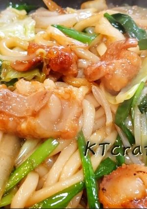 和牛ホルモン焼きうどん-レシピのメイン写真