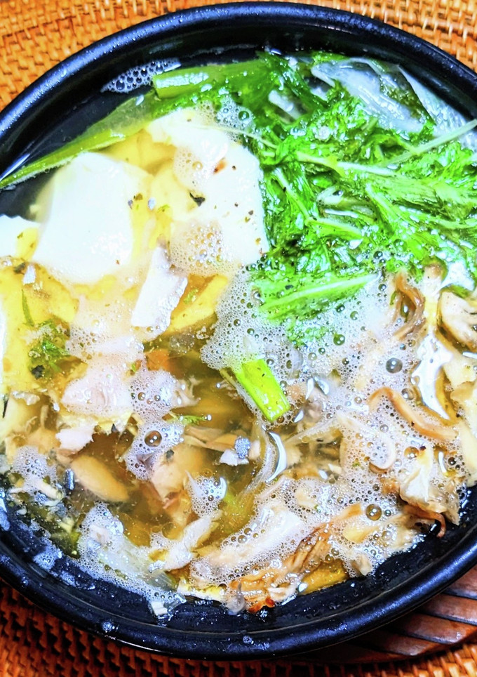 水菜と豆富の鯖缶鍋-レシピのメイン写真