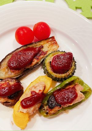 いろいろ野菜の肉詰め-レシピのメイン写真