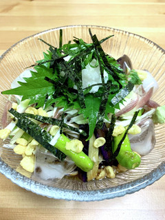 薬味たっぷり♪焼き茄子の冷やしたぬき蕎麦-レシピのメイン写真