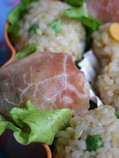 生ハムおにぎり おもてなし、お花見弁当-レシピのメイン写真