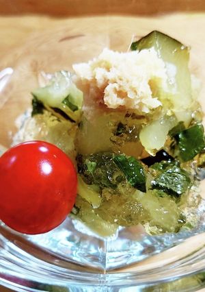 夏にピッタリ!縞瓜の冷製和風ジュレ♪-レシピのメイン写真