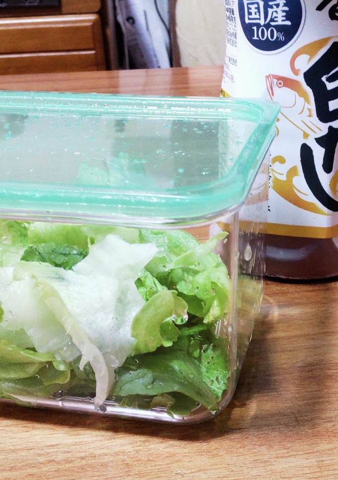 １分で完成!ふりふりレタス-レシピのメイン写真