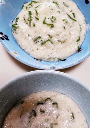 山芋のすりおろし♪オクラ入り♡栄養満点-レシピのメイン写真