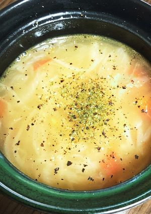 バター香るオニオントマトスープ-レシピのメイン写真