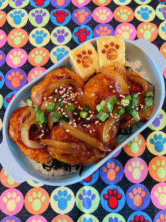 焼き鳥のタレで●鶏ひき肉もみもみつくね丼-レシピのメイン写真