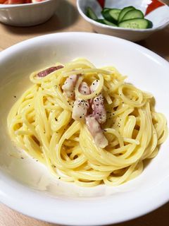 パンチェッタで本格カルボナーラ-レシピのメイン写真