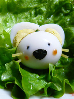 キャラ弁☆ウズラの卵でねずみちゃん-レシピのメイン写真