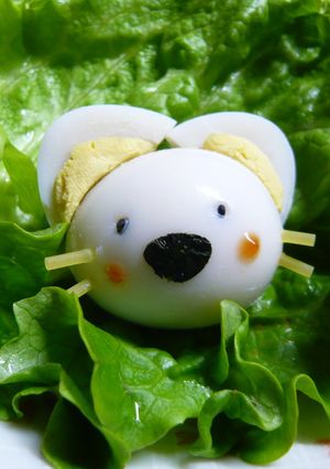 キャラ弁☆ウズラの卵でねずみちゃん-レシピのメイン写真