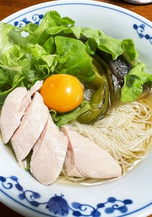 梅昆布茶で作るサラダそうめん-レシピのメイン写真