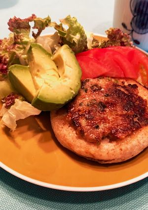 イングリッシュマフィンのオープンバーガー-レシピのメイン写真