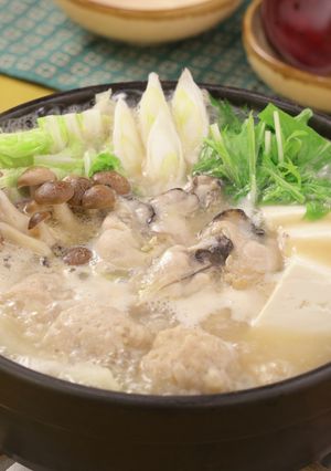 コクうま♪牡蠣の甘酒みそちゃんこ鍋-レシピのメイン写真