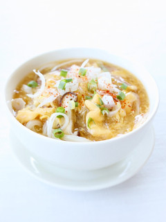 めんつゆで【椎茸とネギのかき玉うどん】-レシピのメイン写真