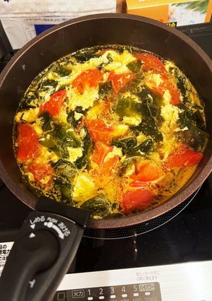トマトたっぷり卵ワカメスープイタリアン風-レシピのメイン写真