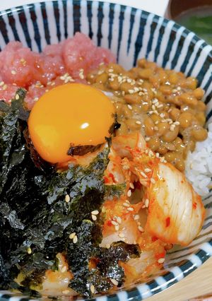 ねぎとろ納豆キムチ丼-レシピのメイン写真