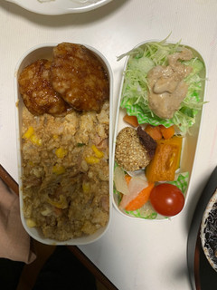 全てレンジ洋風梅味噌クリーム味炒飯弁当-レシピのメイン写真