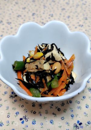豆腐とひじきの煮物-レシピのメイン写真