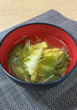 筍と水菜の吸い物-レシピのメイン写真