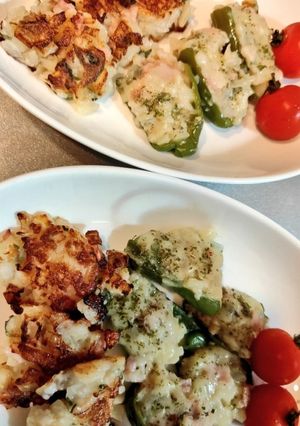 ピーマンの詰め焼き&じゃが焼き-レシピのメイン写真