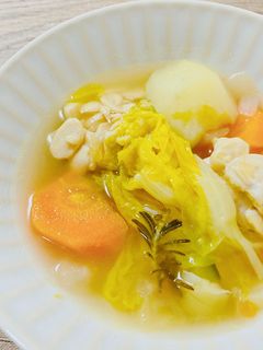 白菜の脇芽のコンソメポトフ-レシピのメイン写真