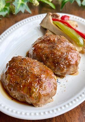 オーブンで♩簡単ハンバーグ&添え野菜-レシピのメイン写真