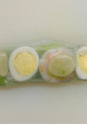 スチーム海老と食べるニンニクの生春巻き！-レシピのメイン写真