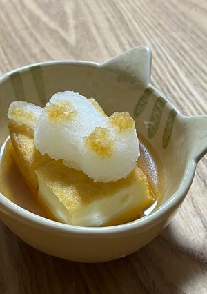 簡単☆厚揚げ揚げ出し豆腐☆ねこ大根おろし-レシピのメイン写真