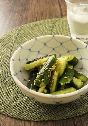 たたきキュウリのにんにく白だし和え-レシピのメイン写真