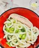 夏にサッパリランチ♪オクラとろろうどん☆