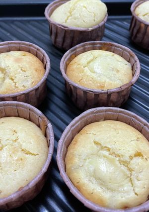ホットケーキミックスでバナナカップケーキ-レシピのメイン写真