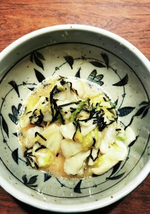 刻み海苔掛け白菜の味噌ドレッシング和え-レシピのメイン写真