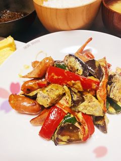 夏野菜とウインナーのカレーマヨ炒め-レシピのメイン写真