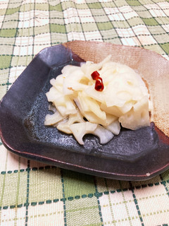 真っ白できれいな蓮根の甘酸っぱい煮物-レシピのメイン写真