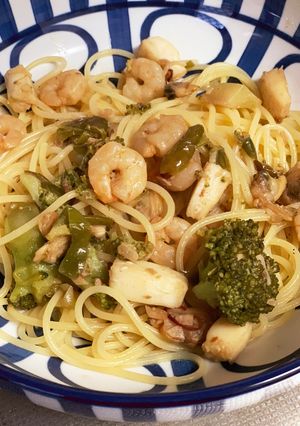 余った野菜でペスカトーレ・ビアンコ-レシピのメイン写真