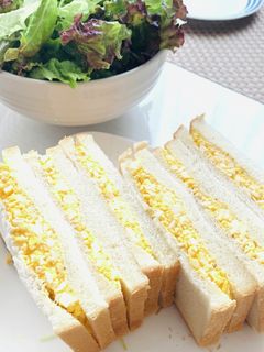 朝ご飯にしっとりヘルシー褒められ卵サンド-レシピのメイン写真
