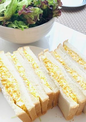 朝ご飯にしっとりヘルシー褒められ卵サンド-レシピのメイン写真