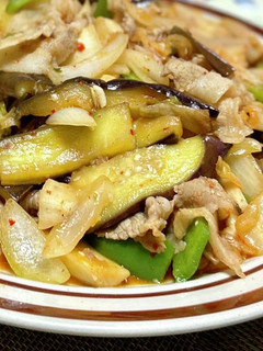 ナスとエリンギで野菜いっぱい豚キムチ-レシピのメイン写真