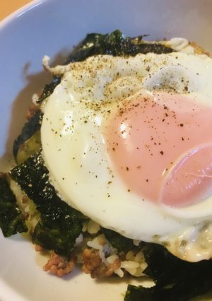 目玉焼きそぼろゴーヤーチャーハン-レシピのメイン写真