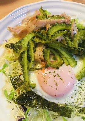 市販サラダ活用●ゴーヤーハムエッグサラダ-レシピのメイン写真
