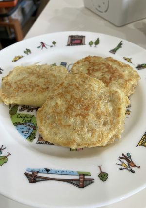 赤ちゃん一緒に♪オートミールホットケーキ-レシピのメイン写真