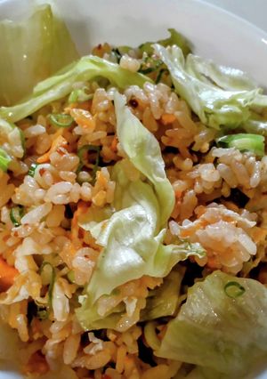 レタスと小ネギのパパッと炒飯♪-レシピのメイン写真
