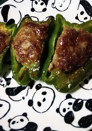 玉ねぎなしのピーマンの肉詰め-レシピのメイン写真